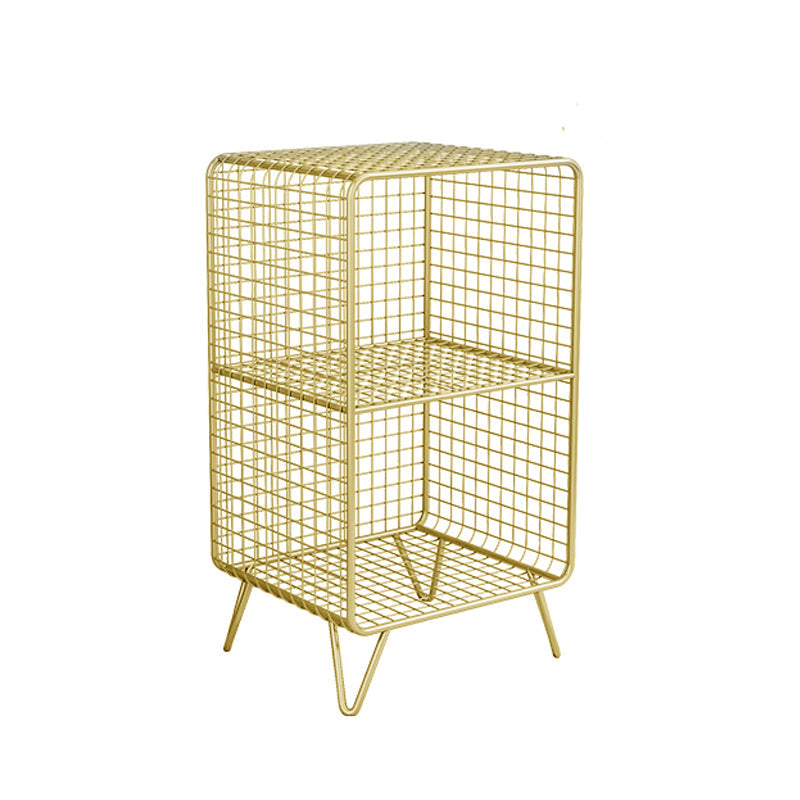 Modern Style Metal Bookshelf Closed Back Bookcase for Home and Office 14"L x 12"W x 26"H Gold Clearhalo 'Bookcases' 'furn' 'furn_bookcases' 'Furniture' 'furniture_bookcases' 'kitchen' 'kitchen_bookcases' 'Living Room Furniture' 'Office Furniture' 4708270