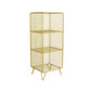Modern Style Metal Bookshelf Closed Back Bookcase for Home and Office 14"L x 12"W x 35"H Gold Clearhalo 'Bookcases' 'furn' 'furn_bookcases' 'Furniture' 'furniture_bookcases' 'kitchen' 'kitchen_bookcases' 'Living Room Furniture' 'Office Furniture' 4708272
