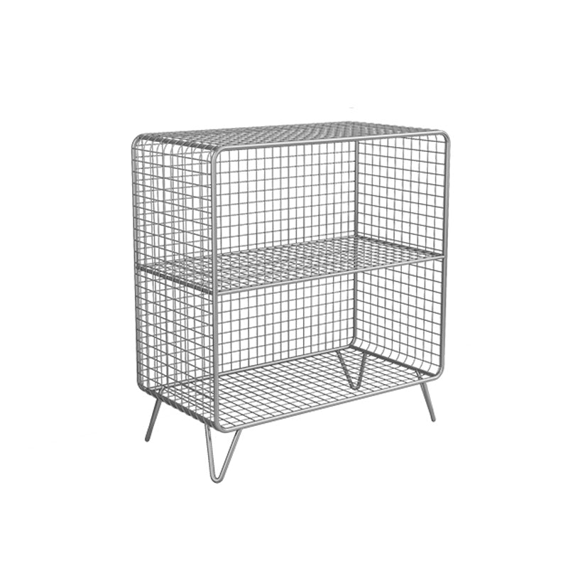 Modern Style Metal Bookshelf Closed Back Bookcase for Home and Office 24"L x 12"W x 28"H Silver Clearhalo 'Bookcases' 'furn' 'furn_bookcases' 'Furniture' 'furniture_bookcases' 'kitchen' 'kitchen_bookcases' 'Living Room Furniture' 'Office Furniture' 4708275
