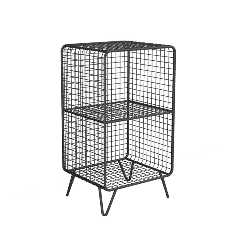 Modern Style Metal Bookshelf Closed Back Bookcase for Home and Office 14"L x 12"W x 26"H Black Clearhalo 'Bookcases' 'furn' 'furn_bookcases' 'Furniture' 'furniture_bookcases' 'kitchen' 'kitchen_bookcases' 'Living Room Furniture' 'Office Furniture' 4708280