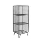 Modern Style Metal Bookshelf Closed Back Bookcase for Home and Office 14"L x 12"W x 35"H Black Clearhalo 'Bookcases' 'furn' 'furn_bookcases' 'Furniture' 'furniture_bookcases' 'kitchen' 'kitchen_bookcases' 'Living Room Furniture' 'Office Furniture' 4708282