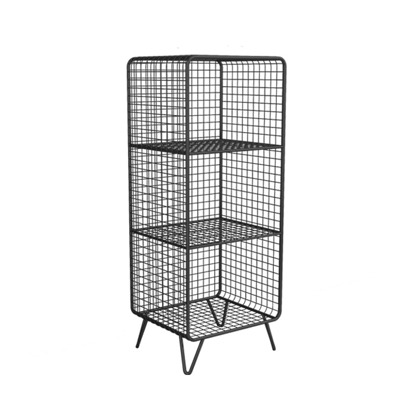 Modern Style Metal Bookshelf Closed Back Bookcase for Home and Office 14"L x 12"W x 35"H Black Clearhalo 'Bookcases' 'furn' 'furn_bookcases' 'Furniture' 'furniture_bookcases' 'kitchen' 'kitchen_bookcases' 'Living Room Furniture' 'Office Furniture' 4708282