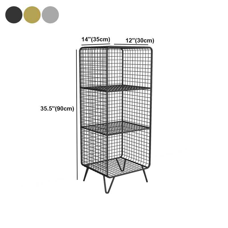 Modern Style Metal Bookshelf Closed Back Bookcase for Home and Office Clearhalo 'Bookcases' 'furn' 'furn_bookcases' 'Furniture' 'furniture_bookcases' 'kitchen' 'kitchen_bookcases' 'Living Room Furniture' 'Office Furniture' 4708289