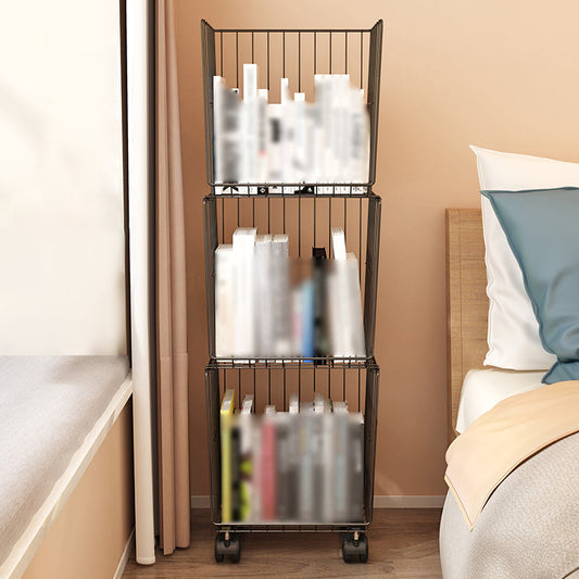 Contemporary Style Metal Geometric Bookcase Closed Back Bookcase Clearhalo 'Bookcases' 'furn' 'furn_bookcases' 'Furniture' 'furniture_bookcases' 'kitchen' 'kitchen_bookcases' 'Living Room Furniture' 'Office Furniture' 4708291