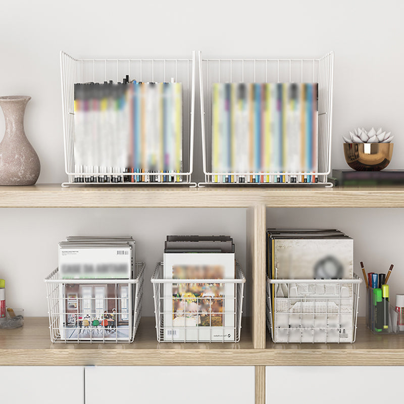 Contemporary Style Geometric Bookcase Metal Closed Back Bookcase Clearhalo 'Bookcases' 'furn' 'furn_bookcases' 'Furniture' 'furniture_bookcases' 'kitchen' 'kitchen_bookcases' 'Living Room Furniture' 'Office Furniture' 4708355