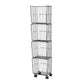Contemporary Style Geometric Bookcase Metal Closed Back Bookcase 12.4"L x 9.4"W x 52.8"H Black Clearhalo 'Bookcases' 'furn' 'furn_bookcases' 'Furniture' 'furniture_bookcases' 'kitchen' 'kitchen_bookcases' 'Living Room Furniture' 'Office Furniture' 4708372