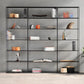 Modern Style Open Bookshelf Metal Etagere Bookcase for Office 71"L x 10"W x 71"H Black Clearhalo 'Bookcases' 'furn' 'furn_bookcases' 'Furniture' 'furniture_bookcases' 'kitchen' 'kitchen_bookcases' 'Living Room Furniture' 'Office Furniture' 4708383