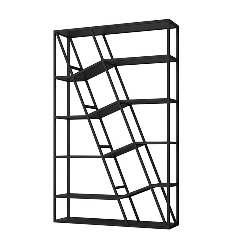 Modern Style 4-shelf Bookshelf Etagere Shelf Bookcase for Home Office Black Clearhalo 'Bookcases' 'furn' 'furn_bookcases' 'Furniture' 'furniture_bookcases' 'kitchen' 'kitchen_bookcases' 'Living Room Furniture' 'Office Furniture' 4708410