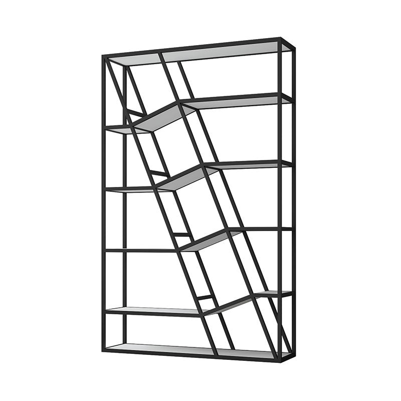 Modern Style 4-shelf Bookshelf Etagere Shelf Bookcase for Home Office Black-White Clearhalo 'Bookcases' 'furn' 'furn_bookcases' 'Furniture' 'furniture_bookcases' 'kitchen' 'kitchen_bookcases' 'Living Room Furniture' 'Office Furniture' 4708416