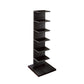 Invisible Bookshelf Contemporary Style Open Back Bookcase for Home Office 13.8"L x 13.8"W x 42.5"H Black Clearhalo 'Bookcases' 'furn' 'furn_bookcases' 'Furniture' 'furniture_bookcases' 'kitchen' 'kitchen_bookcases' 'Living Room Furniture' 'Office Furniture' 4708426