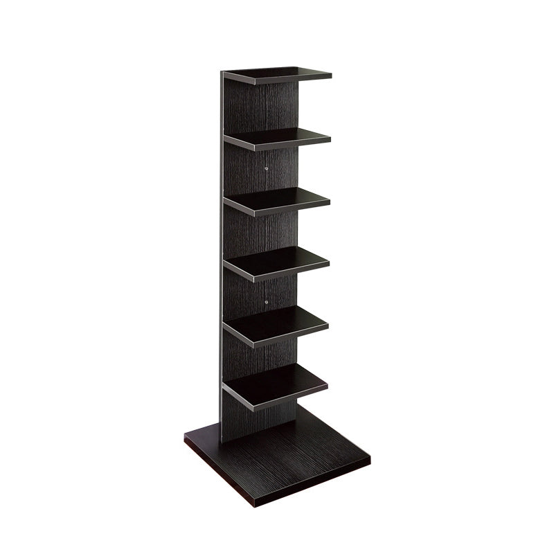 Invisible Bookshelf Contemporary Style Open Back Bookcase for Home Office 13.8"L x 13.8"W x 42.5"H Black Clearhalo 'Bookcases' 'furn' 'furn_bookcases' 'Furniture' 'furniture_bookcases' 'kitchen' 'kitchen_bookcases' 'Living Room Furniture' 'Office Furniture' 4708426