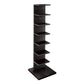 Invisible Bookshelf Contemporary Style Open Back Bookcase for Home Office 13.8"L x 13.8"W x 49.5"H Black Clearhalo 'Bookcases' 'furn' 'furn_bookcases' 'Furniture' 'furniture_bookcases' 'kitchen' 'kitchen_bookcases' 'Living Room Furniture' 'Office Furniture' 4708428