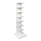 Invisible Bookshelf Contemporary Style Open Back Bookcase for Home Office 13.8"L x 13.8"W x 49.5"H White Clearhalo 'Bookcases' 'furn' 'furn_bookcases' 'Furniture' 'furniture_bookcases' 'kitchen' 'kitchen_bookcases' 'Living Room Furniture' 'Office Furniture' 4708429