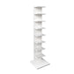Invisible Bookshelf Contemporary Style Open Back Bookcase for Home Office 13.8"L x 13.8"W x 56.4"H White Clearhalo 'Bookcases' 'furn' 'furn_bookcases' 'Furniture' 'furniture_bookcases' 'kitchen' 'kitchen_bookcases' 'Living Room Furniture' 'Office Furniture' 4708432