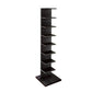 Invisible Bookshelf Contemporary Style Open Back Bookcase for Home Office 13.8"L x 13.8"W x 56.4"H Black Clearhalo 'Bookcases' 'furn' 'furn_bookcases' 'Furniture' 'furniture_bookcases' 'kitchen' 'kitchen_bookcases' 'Living Room Furniture' 'Office Furniture' 4708434