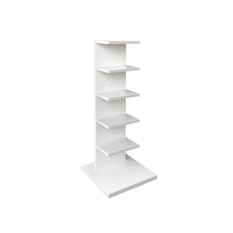 Invisible Bookshelf Contemporary Style Open Back Bookcase for Home Office 13.8"L x 13.8"W x 35.6"H White Clearhalo 'Bookcases' 'furn' 'furn_bookcases' 'Furniture' 'furniture_bookcases' 'kitchen' 'kitchen_bookcases' 'Living Room Furniture' 'Office Furniture' 4708437