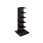 Invisible Bookshelf Contemporary Style Open Back Bookcase for Home Office 13.8"L x 13.8"W x 35.6"H Black Clearhalo 'Bookcases' 'furn' 'furn_bookcases' 'Furniture' 'furniture_bookcases' 'kitchen' 'kitchen_bookcases' 'Living Room Furniture' 'Office Furniture' 4708438