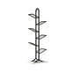 Modern Style Open Bookshelf Metal Etagere Shelf Bookcase for Home 17.7"L x 9.4"W x 51.2"H Black Clearhalo 'Bookcases' 'furn' 'furn_bookcases' 'Furniture' 'furniture_bookcases' 'kitchen' 'kitchen_bookcases' 'Living Room Furniture' 'Office Furniture' 4708450
