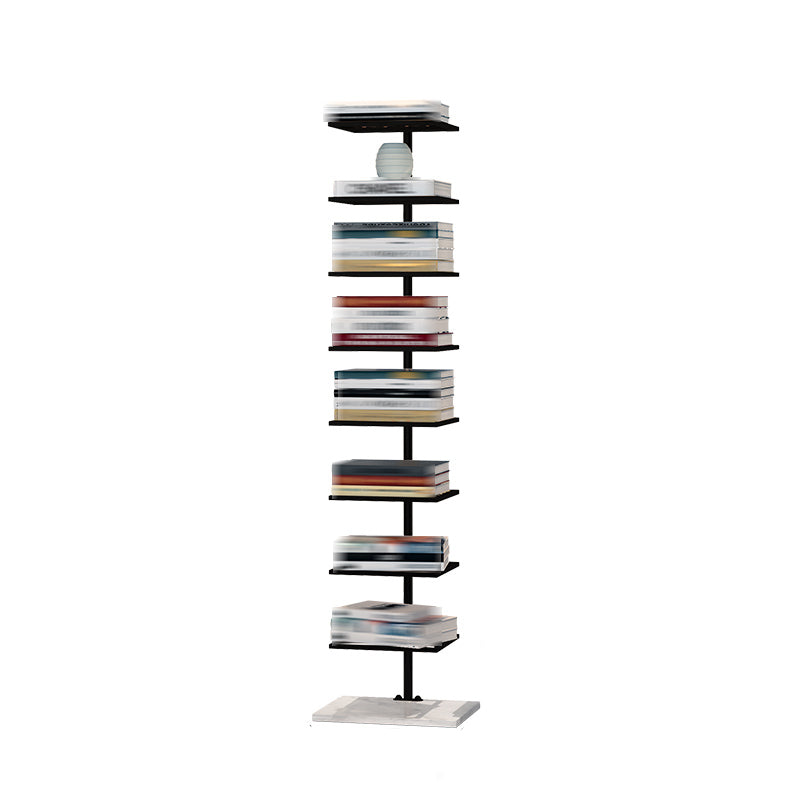 Modern Style Open Bookshelf Metal Etagere Shelf Bookcase for Home 13.8"L x 11"W x 59.1"H Black Clearhalo 'Bookcases' 'furn' 'furn_bookcases' 'Furniture' 'furniture_bookcases' 'kitchen' 'kitchen_bookcases' 'Living Room Furniture' 'Office Furniture' 4708459