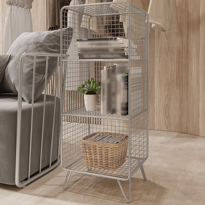 Industrial Standard Bookcase Contemporary Metal Closed Back Bookcase Clearhalo 'Bookcases' 'furn' 'furn_bookcases' 'Furniture' 'furniture_bookcases' 'kitchen' 'kitchen_bookcases' 'Living Room Furniture' 'Office Furniture' 4708471