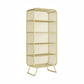 Industrial Standard Bookcase Contemporary Metal Closed Back Bookcase 31"L x 16"W x 71"H Gold Clearhalo 'Bookcases' 'furn' 'furn_bookcases' 'Furniture' 'furniture_bookcases' 'kitchen' 'kitchen_bookcases' 'Living Room Furniture' 'Office Furniture' 4708478