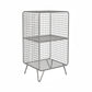 Industrial Standard Bookcase Contemporary Metal Closed Back Bookcase 14"L x 12"W x 26"H Silver Clearhalo 'Bookcases' 'furn' 'furn_bookcases' 'Furniture' 'furniture_bookcases' 'kitchen' 'kitchen_bookcases' 'Living Room Furniture' 'Office Furniture' 4708486