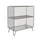 Industrial Standard Bookcase Contemporary Metal Closed Back Bookcase 24"L x 12"W x 28"H Silver Clearhalo 'Bookcases' 'furn' 'furn_bookcases' 'Furniture' 'furniture_bookcases' 'kitchen' 'kitchen_bookcases' 'Living Room Furniture' 'Office Furniture' 4708490
