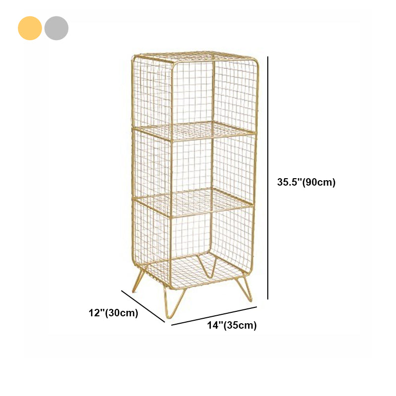 Industrial Standard Bookcase Contemporary Metal Closed Back Bookcase Clearhalo 'Bookcases' 'furn' 'furn_bookcases' 'Furniture' 'furniture_bookcases' 'kitchen' 'kitchen_bookcases' 'Living Room Furniture' 'Office Furniture' 4708495