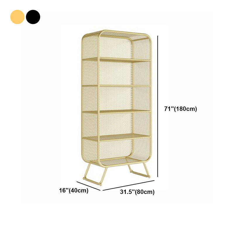 Industrial Standard Bookcase Contemporary Metal Closed Back Bookcase Clearhalo 'Bookcases' 'furn' 'furn_bookcases' 'Furniture' 'furniture_bookcases' 'kitchen' 'kitchen_bookcases' 'Living Room Furniture' 'Office Furniture' 4708498