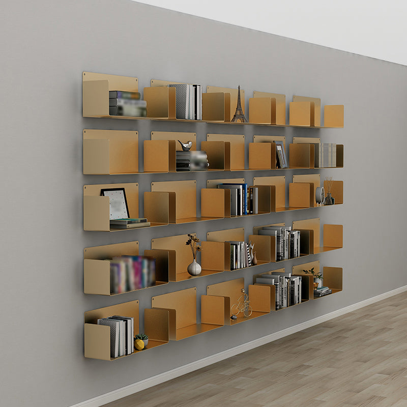 Iron Horizontal Wall Unit Bookshelf Contemporary Bookshelf for Home Clearhalo 'Bookcases' 'furn' 'furn_bookcases' 'Furniture' 'furniture_bookcases' 'kitchen' 'kitchen_bookcases' 'Living Room Furniture' 'Office Furniture' 4708503