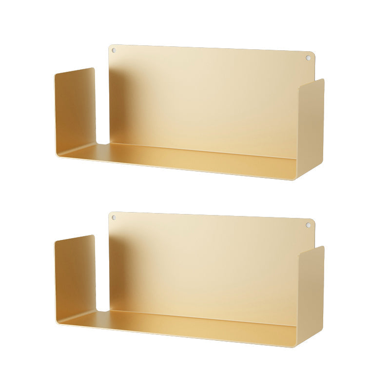 Iron Horizontal Wall Unit Bookshelf Contemporary Bookshelf for Home Gold 2 Piece Set Clearhalo 'Bookcases' 'furn' 'furn_bookcases' 'Furniture' 'furniture_bookcases' 'kitchen' 'kitchen_bookcases' 'Living Room Furniture' 'Office Furniture' 4708505