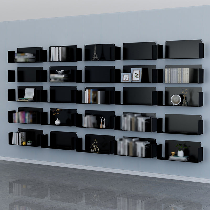 Iron Horizontal Wall Unit Bookshelf Contemporary Bookshelf for Home Clearhalo 'Bookcases' 'furn' 'furn_bookcases' 'Furniture' 'furniture_bookcases' 'kitchen' 'kitchen_bookcases' 'Living Room Furniture' 'Office Furniture' 4708510