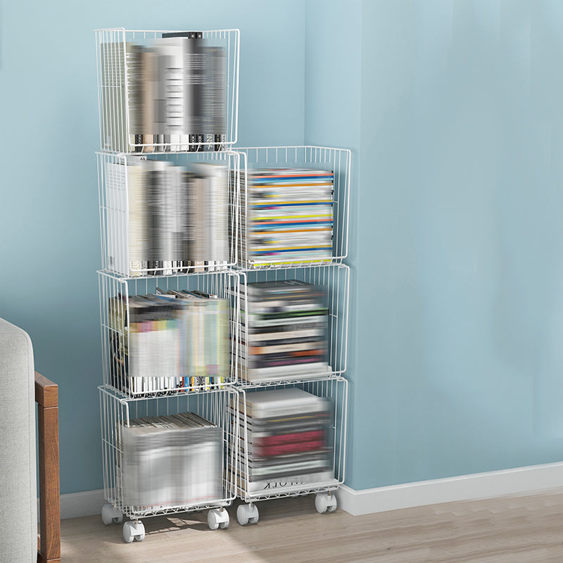 Modern Geometric Bookcase Metal Closed Back Bookcase for Home Office Clearhalo 'Bookcases' 'furn' 'furn_bookcases' 'Furniture' 'furniture_bookcases' 'kitchen' 'kitchen_bookcases' 'Living Room Furniture' 'Office Furniture' 4708530