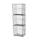 Modern Geometric Bookcase Metal Closed Back Bookcase for Home Office 12.4"L x 9.4"W x 37.2"H Black Clearhalo 'Bookcases' 'furn' 'furn_bookcases' 'Furniture' 'furniture_bookcases' 'kitchen' 'kitchen_bookcases' 'Living Room Furniture' 'Office Furniture' 4708536