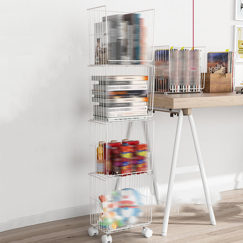 Modern Geometric Bookcase Metal Closed Back Bookcase for Home Office Clearhalo 'Bookcases' 'furn' 'furn_bookcases' 'Furniture' 'furniture_bookcases' 'kitchen' 'kitchen_bookcases' 'Living Room Furniture' 'Office Furniture' 4708537