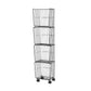 Modern Geometric Bookcase Metal Closed Back Bookcase for Home Office 12.4"L x 9.4"W x 52.8"H Black Clearhalo 'Bookcases' 'furn' 'furn_bookcases' 'Furniture' 'furniture_bookcases' 'kitchen' 'kitchen_bookcases' 'Living Room Furniture' 'Office Furniture' 4708540