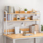 Double Shelving Bookshelf Contemporary Style Open Back Bookcase for Study Room 53.1"L x 7.9"W x 33.1"H Natural Clearhalo 'Bookcases' 'furn' 'furn_bookcases' 'Furniture' 'furniture_bookcases' 'kitchen' 'kitchen_bookcases' 'Living Room Furniture' 'Office Furniture' 4708578
