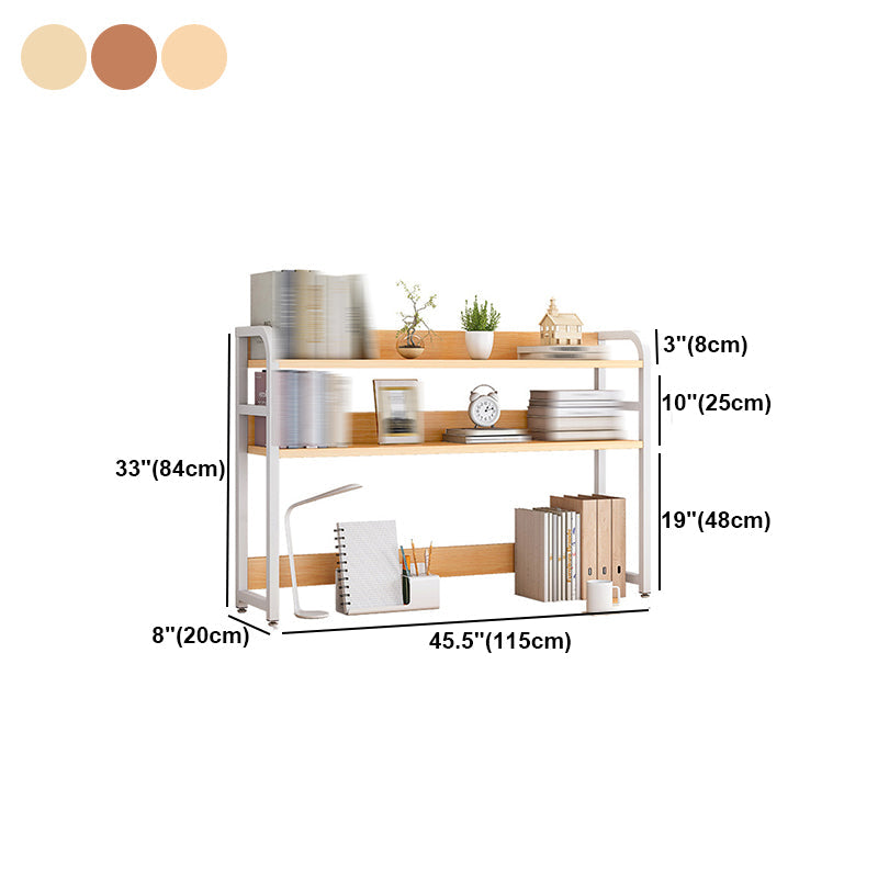 Double Shelving Bookshelf Contemporary Style Open Back Bookcase for Study Room Clearhalo 'Bookcases' 'furn' 'furn_bookcases' 'Furniture' 'furniture_bookcases' 'kitchen' 'kitchen_bookcases' 'Living Room Furniture' 'Office Furniture' 4708579