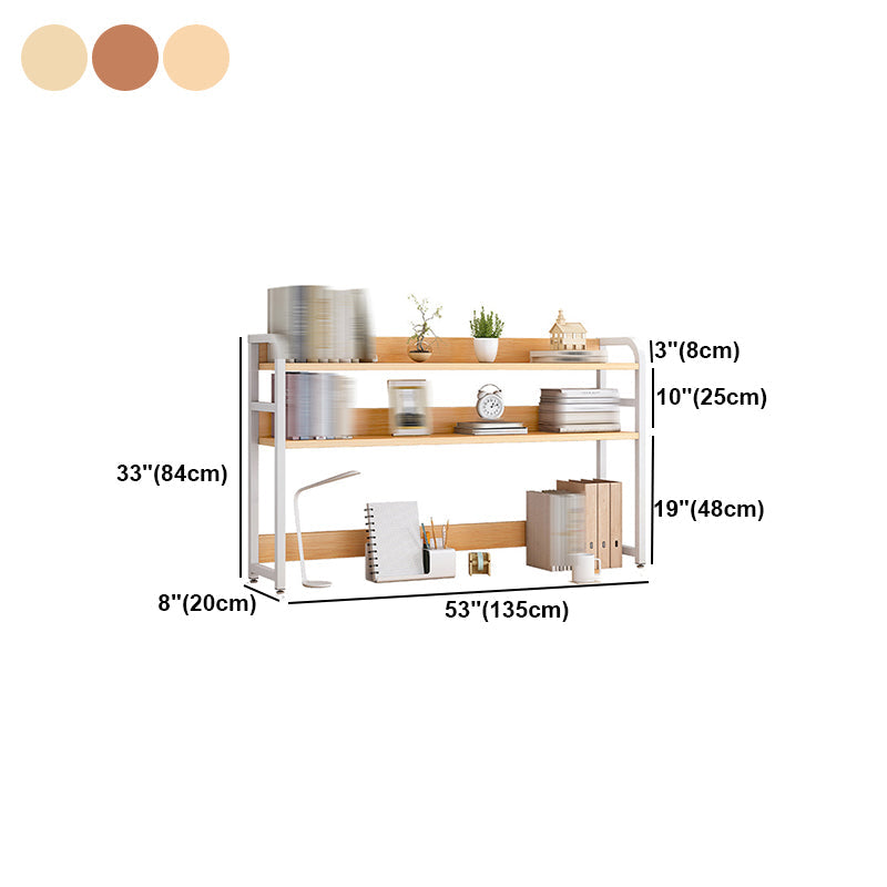 Double Shelving Bookshelf Contemporary Style Open Back Bookcase for Study Room Clearhalo 'Bookcases' 'furn' 'furn_bookcases' 'Furniture' 'furniture_bookcases' 'kitchen' 'kitchen_bookcases' 'Living Room Furniture' 'Office Furniture' 4708580