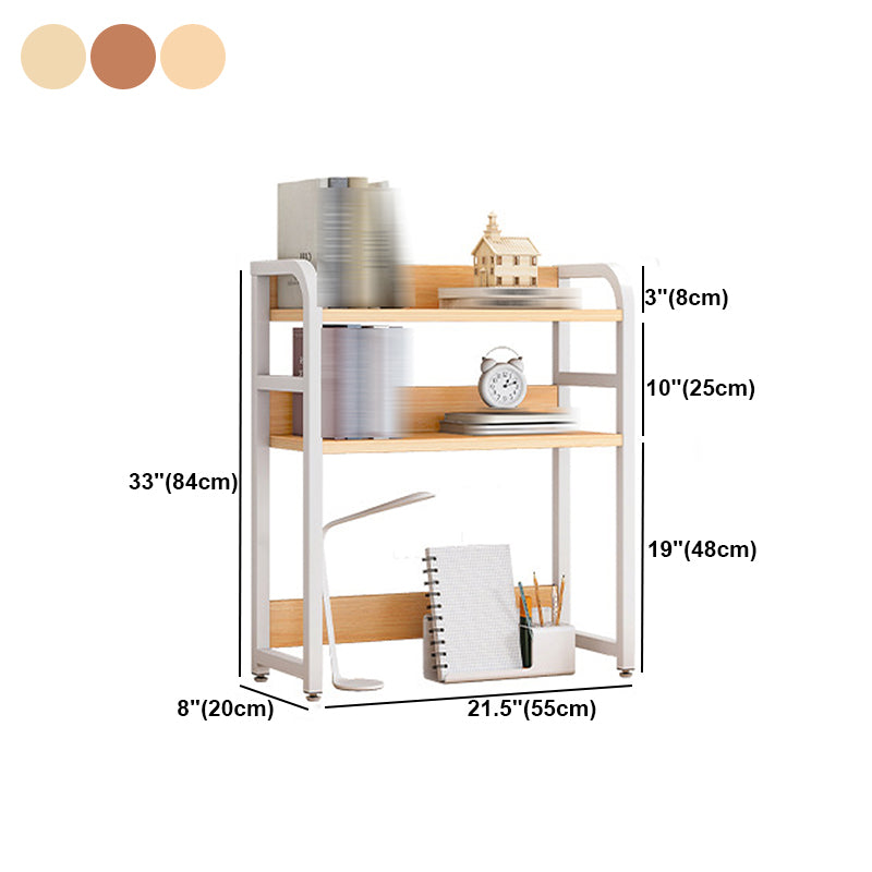 Double Shelving Bookshelf Contemporary Style Open Back Bookcase for Study Room Clearhalo 'Bookcases' 'furn' 'furn_bookcases' 'Furniture' 'furniture_bookcases' 'kitchen' 'kitchen_bookcases' 'Living Room Furniture' 'Office Furniture' 4708583