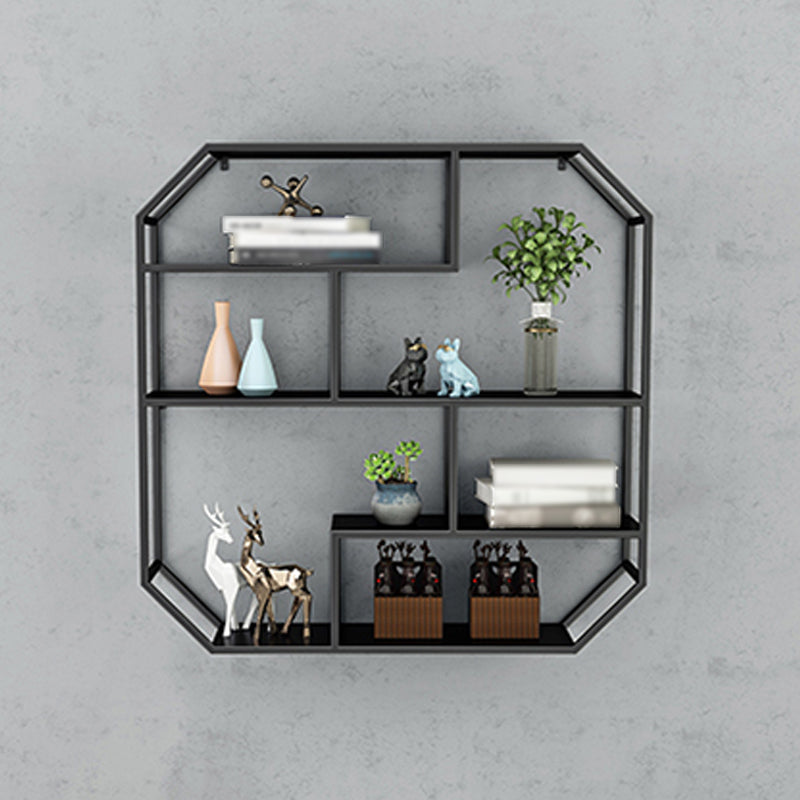 Iron Contemporary Wall Unit Bookshelf 4/5/6-Shelf Closed Back Bookshelf Clearhalo 'Bookcases' 'furn' 'furn_bookcases' 'Furniture' 'furniture_bookcases' 'kitchen' 'kitchen_bookcases' 'Living Room Furniture' 'Office Furniture' 4708593