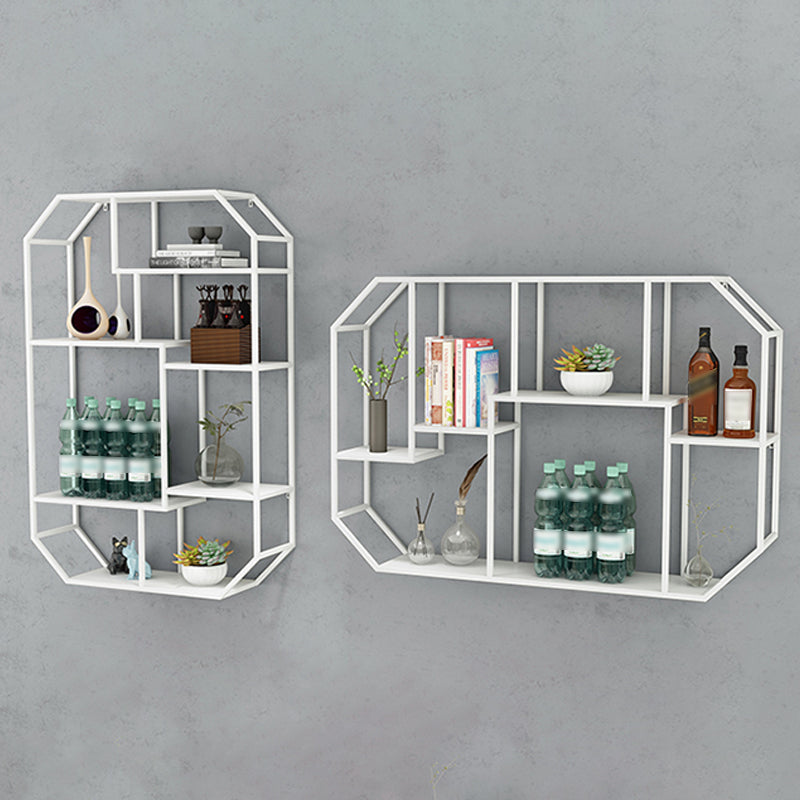 Iron Contemporary Wall Unit Bookshelf 4/5/6-Shelf Closed Back Bookshelf Clearhalo 'Bookcases' 'furn' 'furn_bookcases' 'Furniture' 'furniture_bookcases' 'kitchen' 'kitchen_bookcases' 'Living Room Furniture' 'Office Furniture' 4708602