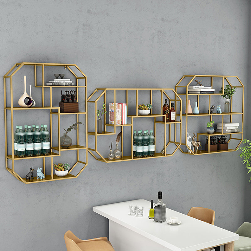 Iron Contemporary Wall Unit Bookshelf 4/5/6-Shelf Closed Back Bookshelf Clearhalo 'Bookcases' 'furn' 'furn_bookcases' 'Furniture' 'furniture_bookcases' 'kitchen' 'kitchen_bookcases' 'Living Room Furniture' 'Office Furniture' 4708606