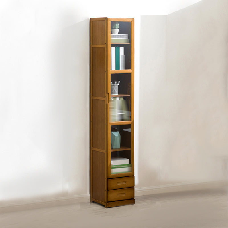 Modern Standard Bookcase Closed Back Bookcase with Drawer Storage 11.8"L x 11.8"W x 68.9"H Clearhalo 'Bookcases' 'furn' 'furn_bookcases' 'Furniture' 'furniture_bookcases' 'kitchen' 'kitchen_bookcases' 'Living Room Furniture' 'Office Furniture' 4708617
