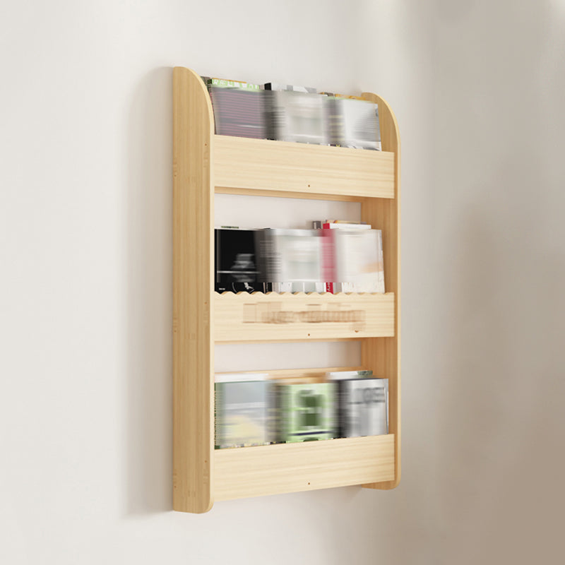 Modern Style Wooden Bookshelf Wall Mounted Shelf Bookcase for Study Room 23.6"L x 4.3"W x 36.2"H Clearhalo 'Bookcases' 'furn' 'furn_bookcases' 'Furniture' 'furniture_bookcases' 'kitchen' 'kitchen_bookcases' 'Living Room Furniture' 'Office Furniture' 4708647