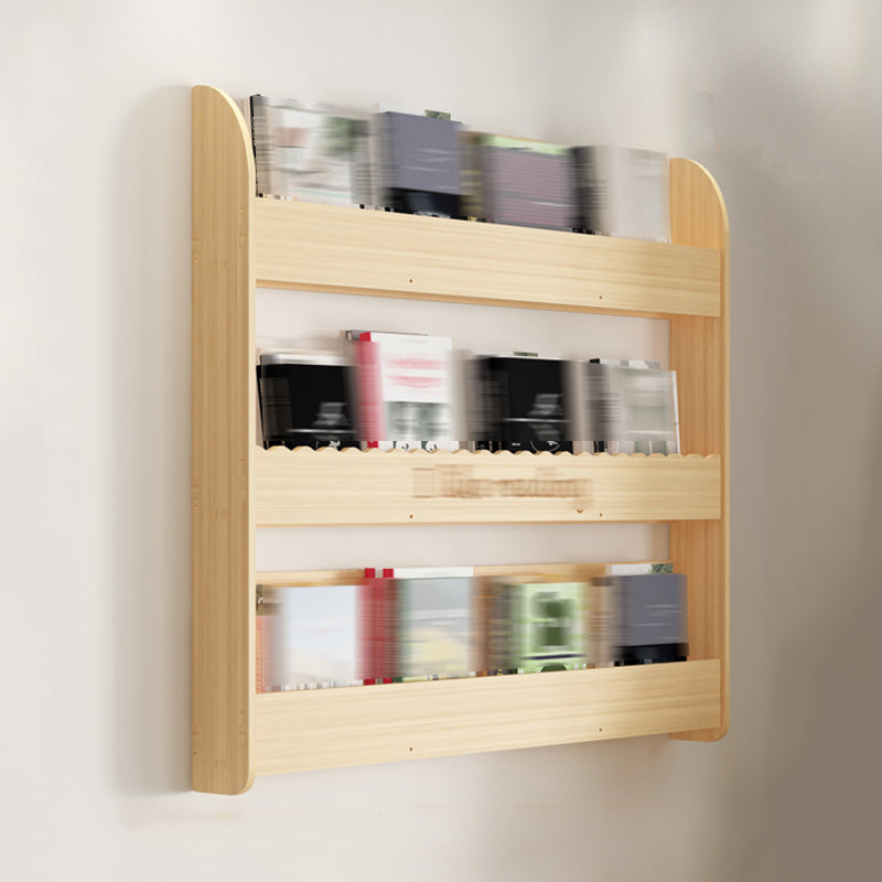Modern Style Wooden Bookshelf Wall Mounted Shelf Bookcase for Study Room 39.4"L x 4.3"W x 36.2"H Clearhalo 'Bookcases' 'furn' 'furn_bookcases' 'Furniture' 'furniture_bookcases' 'kitchen' 'kitchen_bookcases' 'Living Room Furniture' 'Office Furniture' 4708649