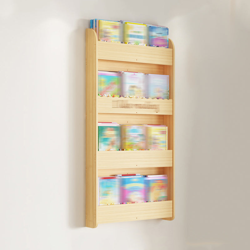 Modern Style Wooden Bookshelf Wall Mounted Shelf Bookcase for Study Room 23.6"L x 4.3"W x 46.5"H Clearhalo 'Bookcases' 'furn' 'furn_bookcases' 'Furniture' 'furniture_bookcases' 'kitchen' 'kitchen_bookcases' 'Living Room Furniture' 'Office Furniture' 4708651