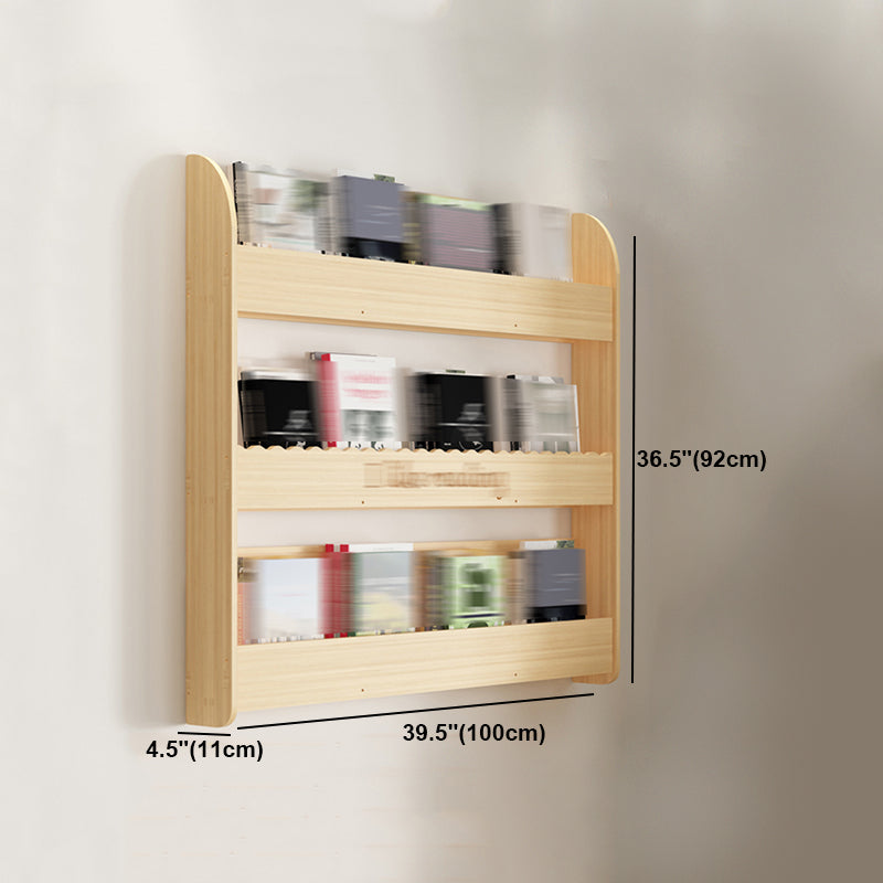 Modern Style Wooden Bookshelf Wall Mounted Shelf Bookcase for Study Room Clearhalo 'Bookcases' 'furn' 'furn_bookcases' 'Furniture' 'furniture_bookcases' 'kitchen' 'kitchen_bookcases' 'Living Room Furniture' 'Office Furniture' 4708664