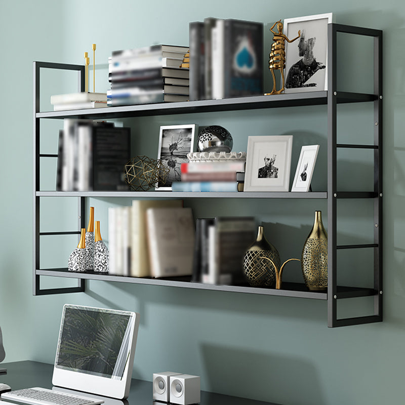 Industrial Wall Mounted Bookshelf Black and White Iron Shelf for Home Clearhalo 'Bookcases' 'furn' 'furn_bookcases' 'Furniture' 'furniture_bookcases' 'kitchen' 'kitchen_bookcases' 'Living Room Furniture' 'Office Furniture' 4708670