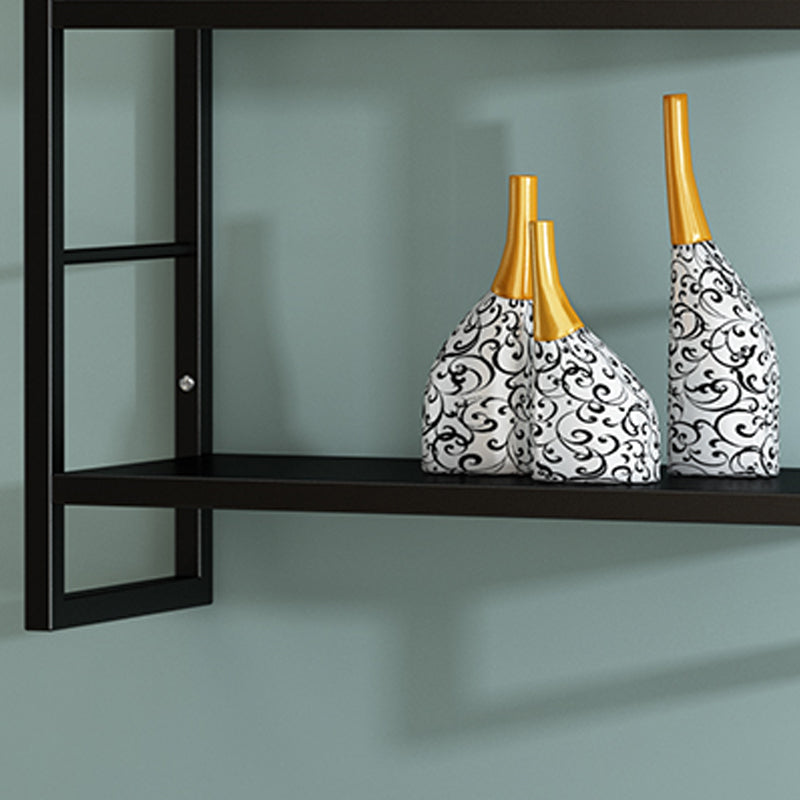 Industrial Wall Mounted Bookshelf Black and White Iron Shelf for Home Clearhalo 'Bookcases' 'furn' 'furn_bookcases' 'Furniture' 'furniture_bookcases' 'kitchen' 'kitchen_bookcases' 'Living Room Furniture' 'Office Furniture' 4708681